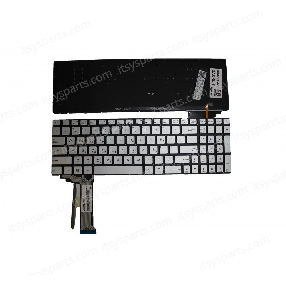 Greek Keyboard for ASUS G551 N551JK N551JM N551JQ N551ZU G741 G551JK G551JM G551JW G551JX N551 N551J N551JB N551JW G741JX G741JW 9z.n8bbq.p0l APIA0KNB0 (Code 40422GRBACKLIT)
