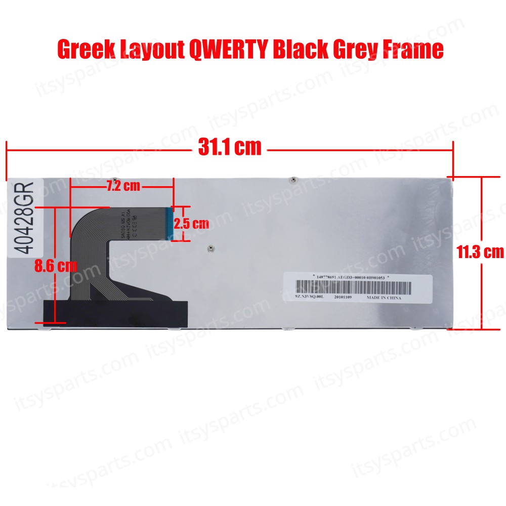 Laptop Keyboard Greek - Greek Keyboard for Sony VPC-S VPCS VPC-S11 VPC-S11 VPC-S12 VPC-S13 PCG-51113M 51112 PCG-51211L PCG-51511L PCG-51513L PCG-148778671 148778691 9Z.N3VSQ.00L 9Z.N3TBQ.00R (Code 40428GR)