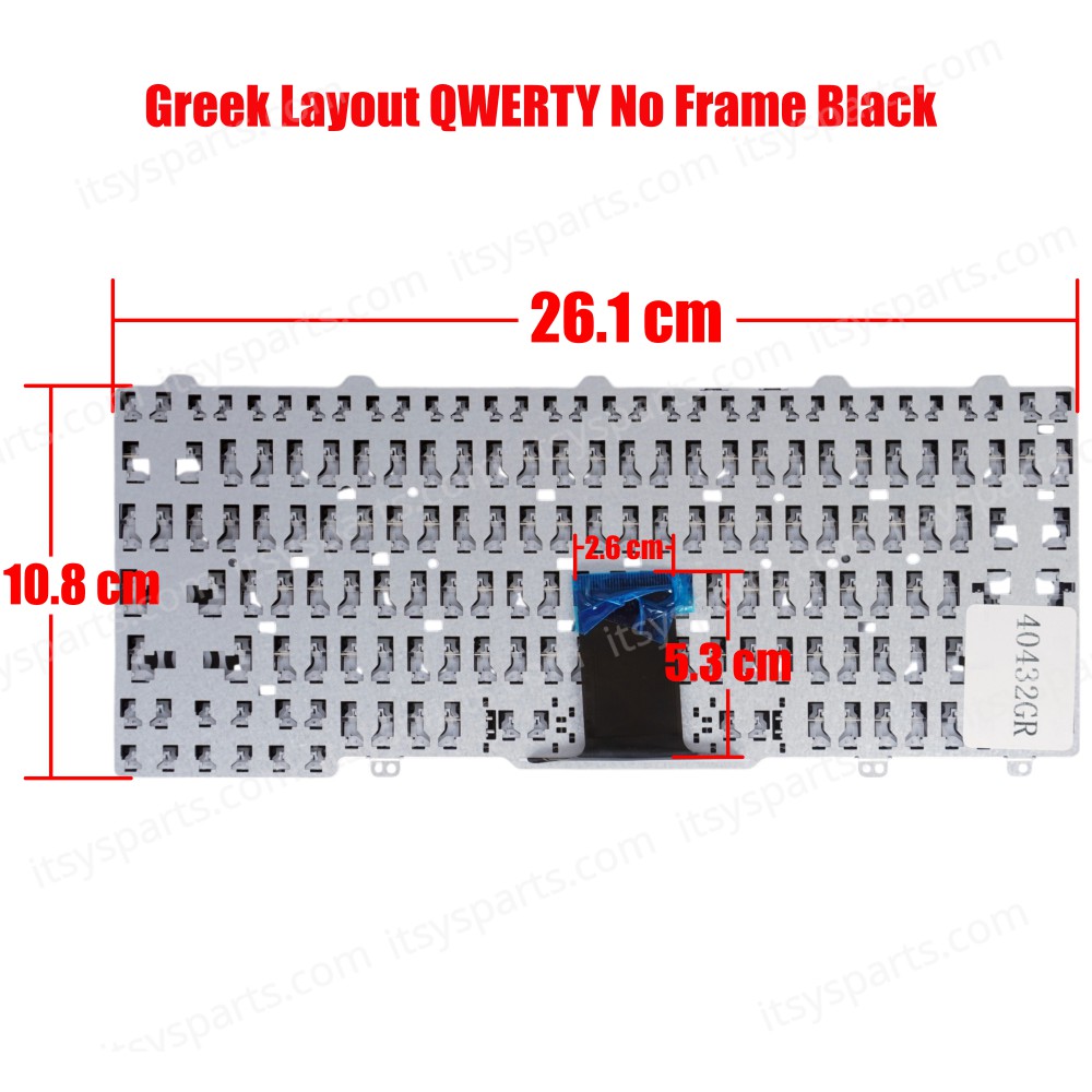 Laptop Keyboard Greek - Greek Keyboard for Dell Latitude E7250 E5270 E7275 XPS 9250 DMV50 0DMV50 MP-13P13GR6698 PK1313OA2A07 PK131DK2B00 DLM14P73USJ698 0JX8GC DLM14P6 0RPRK8 (Ref. 40432GR)