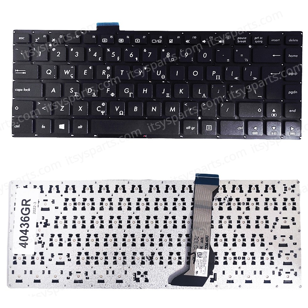 Greek Keyboard for ASUS E402 E402M E402MA E402SA E402SA E402S E403SA E402N (Ref.40436GR)