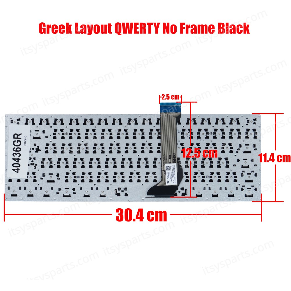 Greek Keyboard for ASUS E402 E402M E402MA E402SA E402SA E402S E403SA E402N (Ref.40436GR)