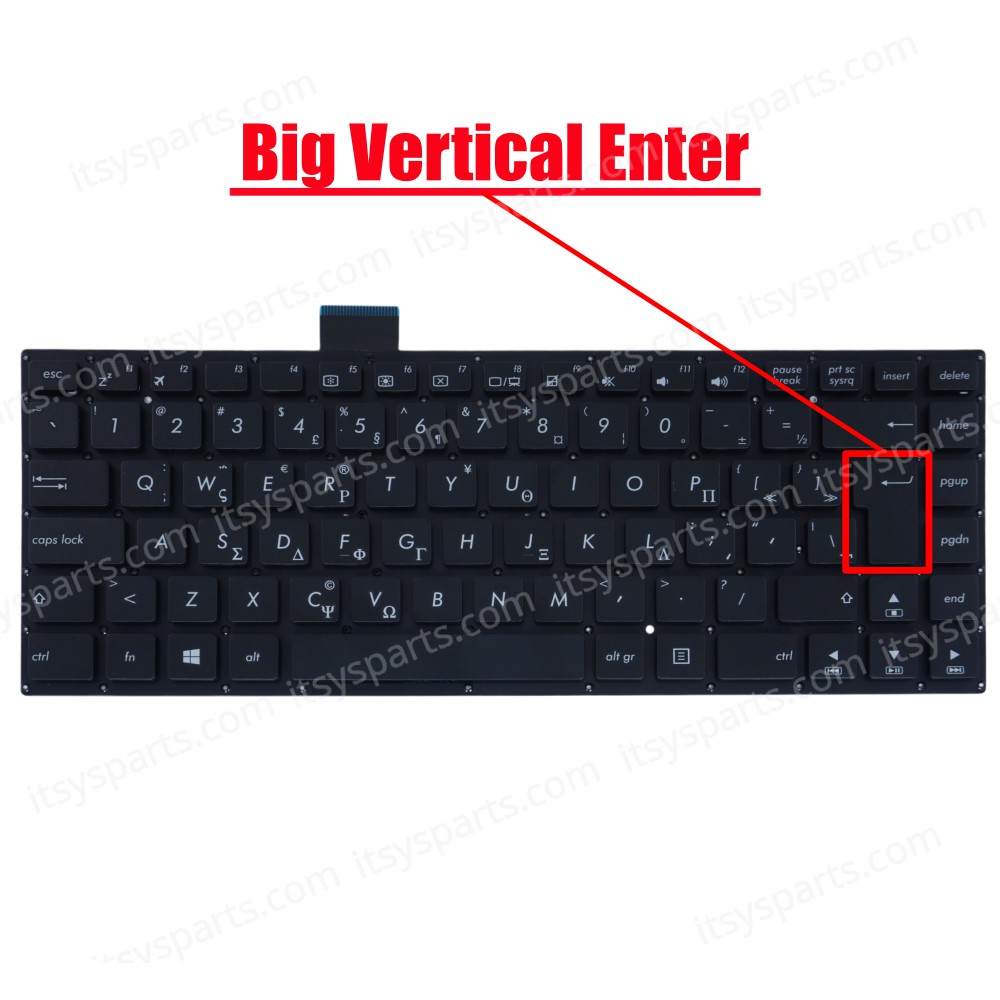 Greek Keyboard for ASUS E402 E402M E402MA E402SA E402SA E402S E403SA E402N (Ref.40436GR)