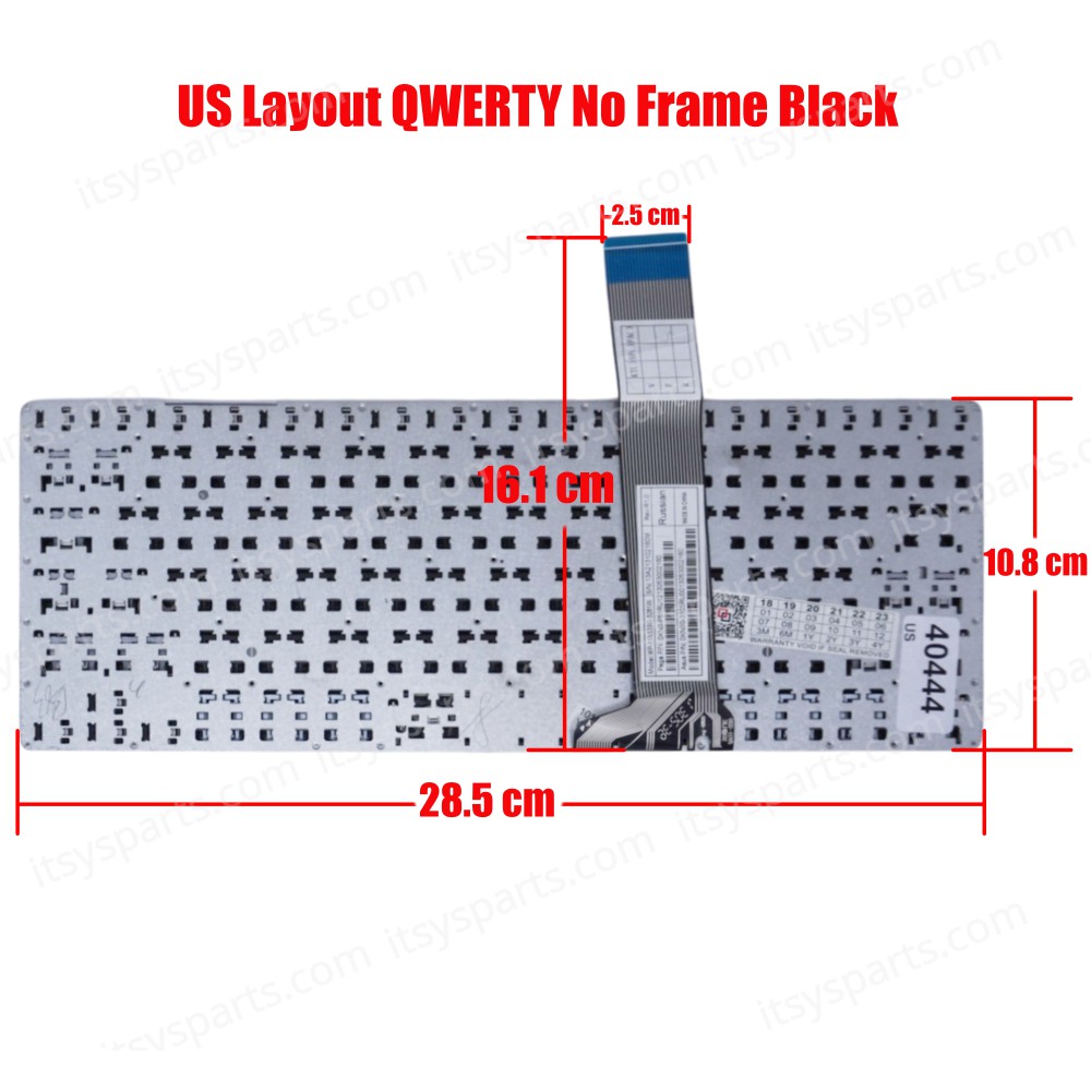 Laptop Keyboard - Keyboard for ASUS VivoBook S300 S300C S300K S300KI S300CA S301LP S301LA MP-11N53SU-5281W 0KNB0-3105RU00 13K032200214M 0KNB0-3105RU00 0KN0-P51RU12 (Ref.40444US)