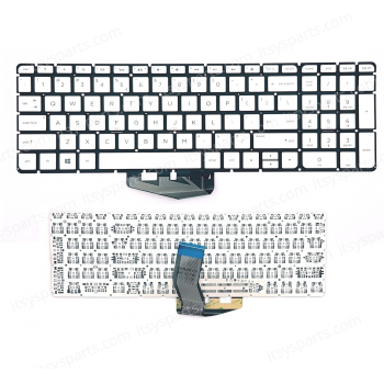 Keyboard Laptop - Keyboard for HP Envy M7-N M7-N000 M7-N109DX M7-N101DX 17-R000 17-N151nr M7-N014DX M7-N179NR M7-N011DX m7-n1006037b0126201 v150626is1 (Ref.40445USSILVER)