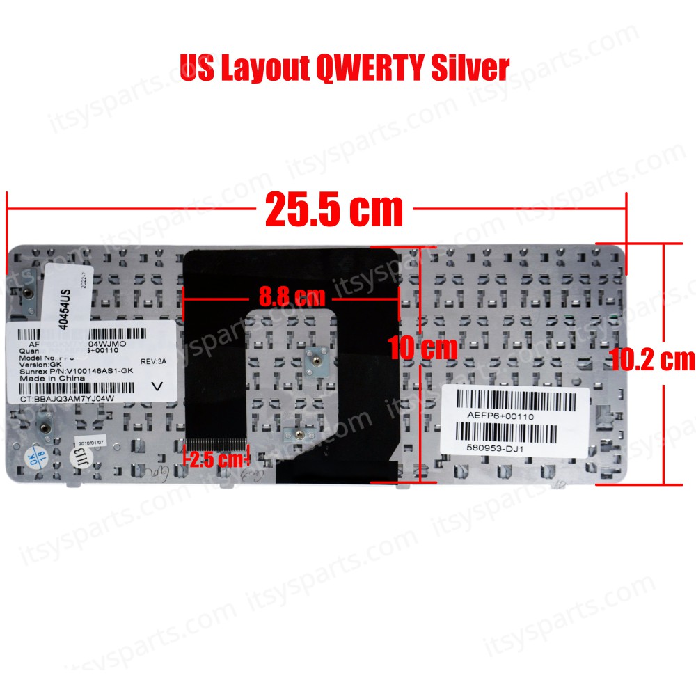 Keyboard Laptop - Keyboard for HP DM1 DM1-2000 DM1-2100 AEFP6700110 DM1-1000 DM1-1100 mini 311 608583-001 V100146CS1 615627-001 AEFP8U00110 615627-001 V100146CS1 AEFP6700010 AEFP6700110 US (Ref.40454US)