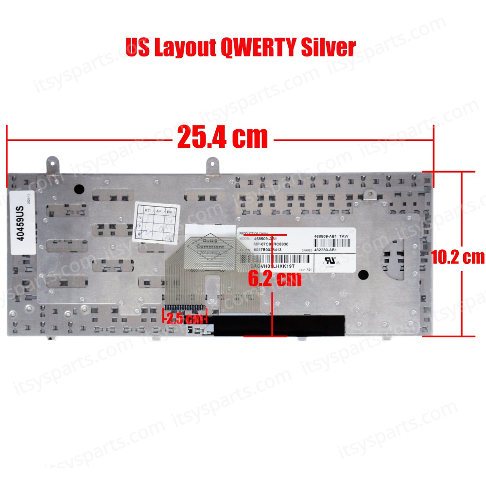 Laptop Keyboard - Keyboard for HP Compaq Mini 2133 2140 - 468509-071 482280-071 MP-07C96E06930 468509-031 MP-97B0028911 6037B0028911 468509-001 482280-001 MP-07C96E06930 NSK-HB00R 9J.N1B82.00R (Ref.40459US)