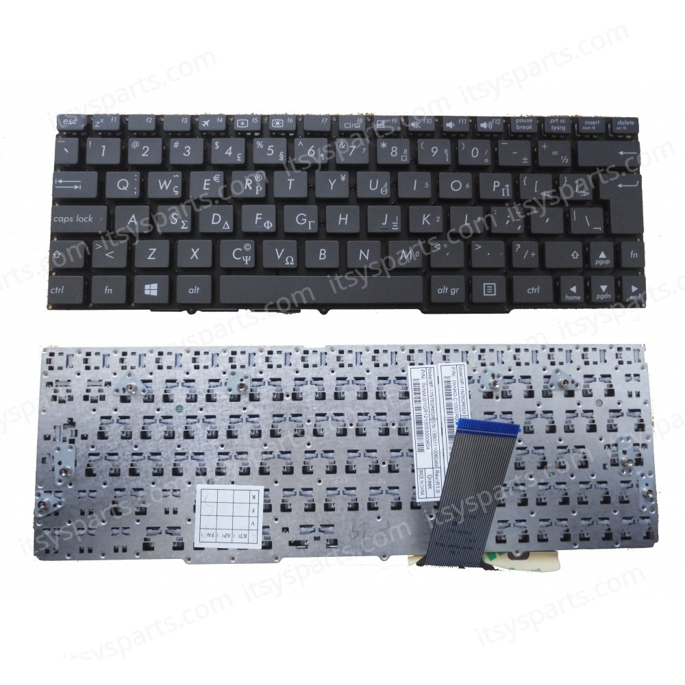 Greek Keyboard for Asus VivoTab TF600 TF600T TF600TG TF502 TF600T-1B032R 0KNK0-C100ND00 MP-11N76DN6528 0KNM-0I1ND (Ref.40461GR)