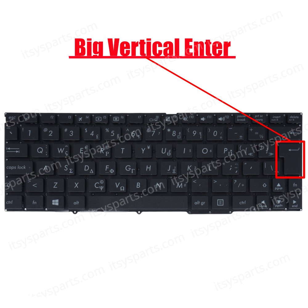 Greek Keyboard for Asus VivoTab TF600 TF600T TF600TG TF502 TF600T-1B032R 0KNK0-C100ND00 MP-11N76DN6528 0KNM-0I1ND (Ref.40461GR)