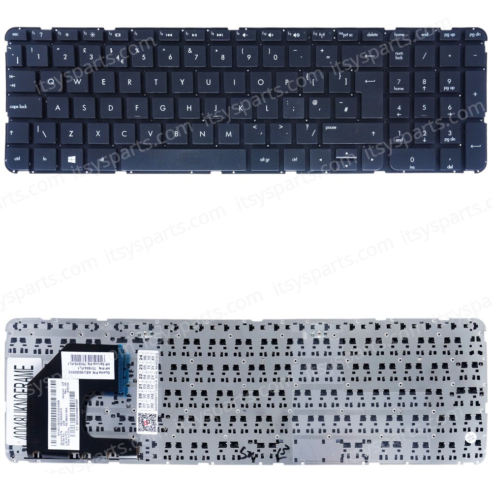 Laptop Keyboard for HP Pavilion 15- B Series Sleekbook (Without Frame) Black UK AEU36E00010 SG-58000-2BA 701684-0341 ( SKU.40048UKNOFRAME )