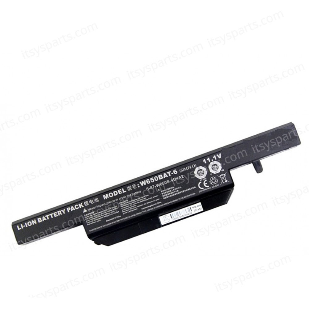 Laptop Batteries - Batteries for Clevo W650 W650EH W650S W650SC W650SH W650SJ W650SR W650SZ W670SJQ W650BAT-6 6-87-W650S-4D4A 6-87-W650S-4D4A1 6-87-W650S-4D4A2 (Ref.-1-BAT0079(4.4Ah))