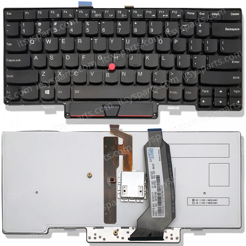 Keyboard - Laptop Keyboard Lenovo Thinkpad Carbon X1 Gen 1 Backlit Laptop Keyboard US 04Y0786 (Ref.40469USNOFRBCKLIT)