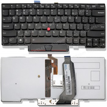 Keyboard - Laptop Keyboard Lenovo Thinkpad Carbon X1 Gen 1 Backlit Laptop Keyboard US 04Y0786 (Ref.40469USNOFRBCKLIT)