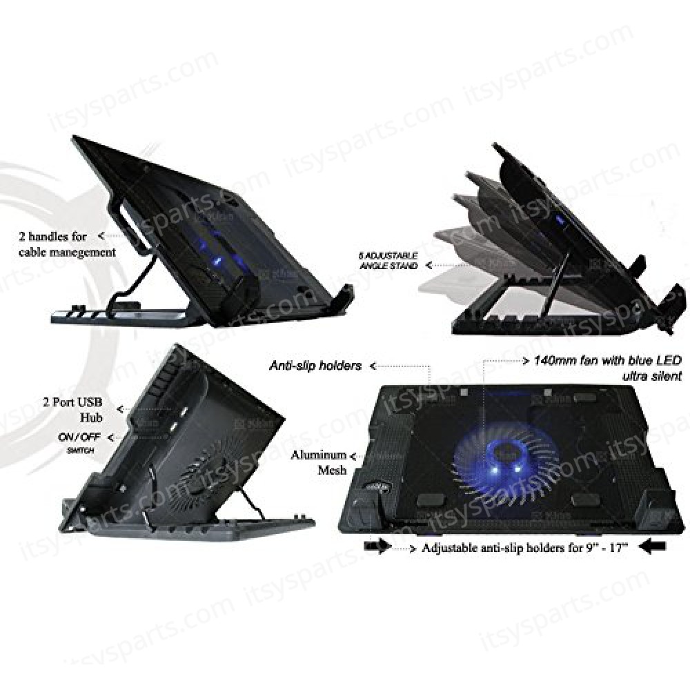 Laptop Cooling PAD, Fan and USB Adjustable Cooler Stand - Laptop Cooling PAD, Fan and USB Adjustable Cooler Stand (Ref. 92256)