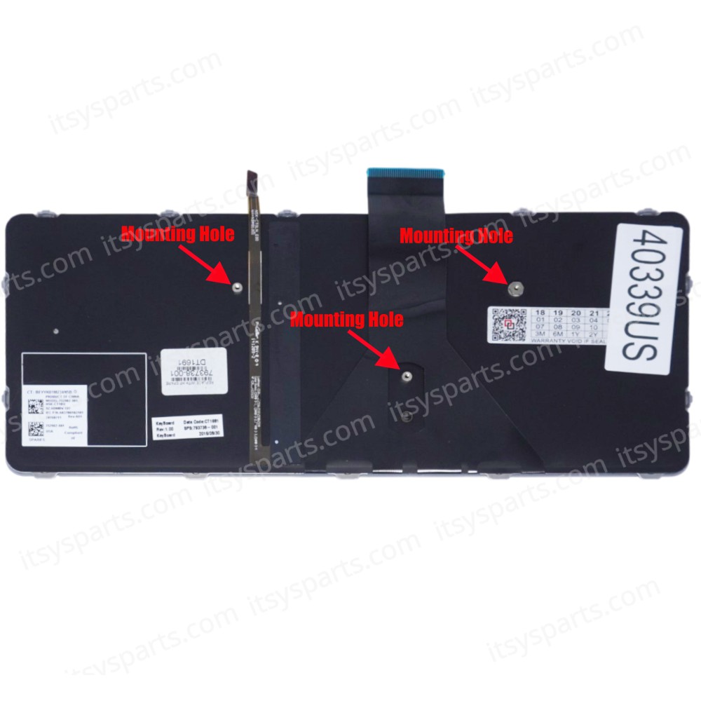 Laptop Keyboard - Keyboard for HP Elitebook Folio 1020 G1 1020 G2 752962-001 Laptop Silver (Ref.40339US)