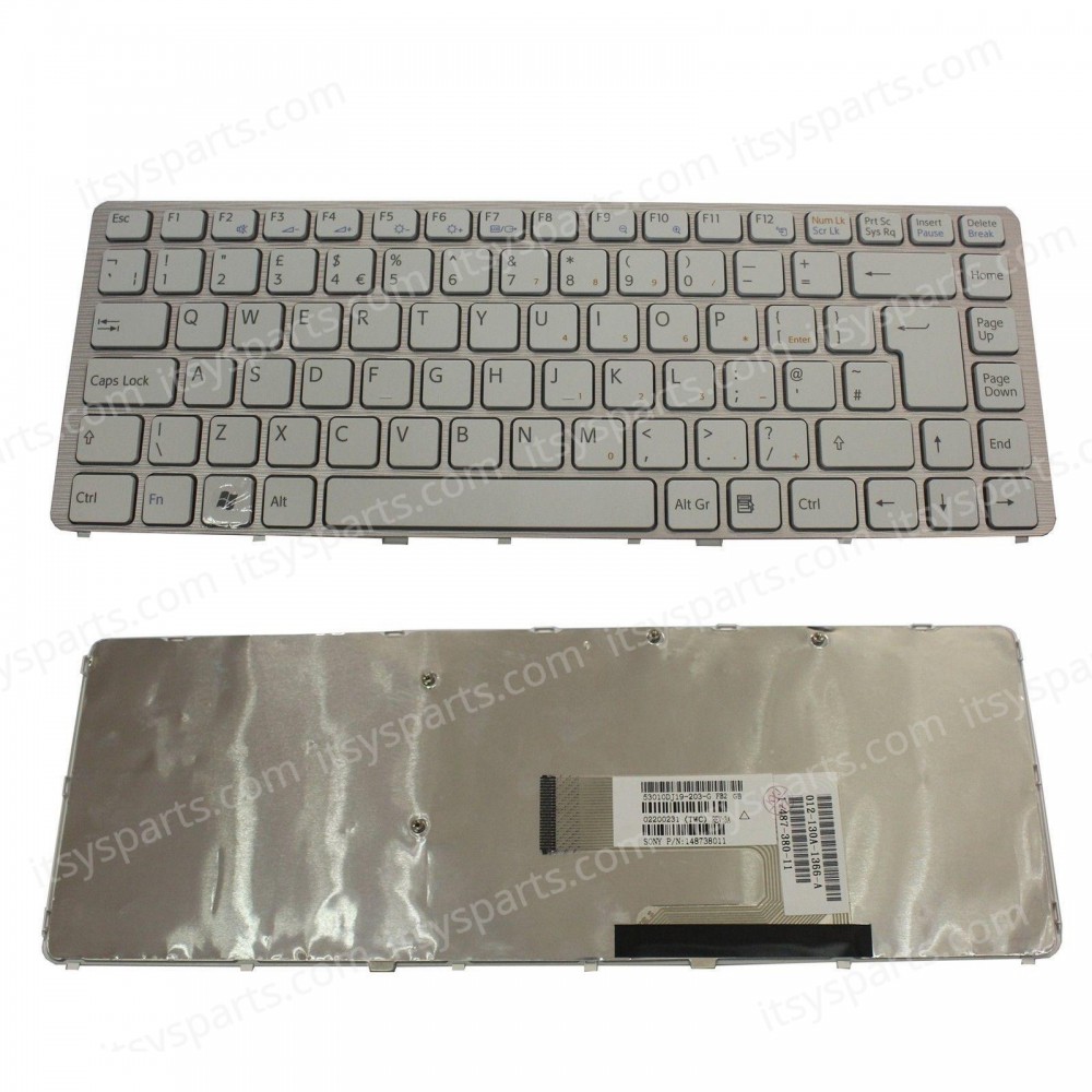 Keyboard Laptop Sony Vaio PCG-7184L PCG-7185L PCG-7191L PCG-7192L 148737921 148737941 148737961 148737981 148738041 148738061 148738091 148738091 148738211 148738221 148738251 148738321 148738421 148738621 148763111 14876312 1148738411(Ref.40239UKWHITE)