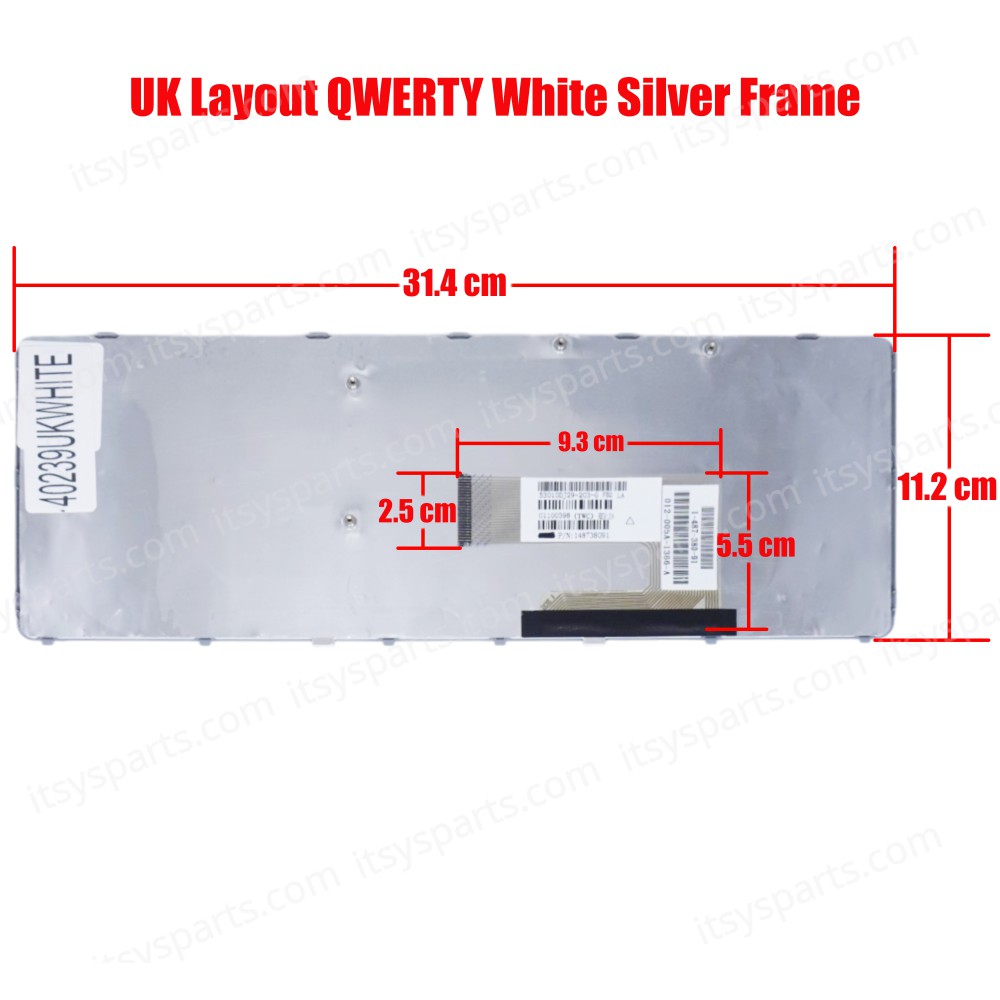 Keyboard Laptop Sony Vaio PCG-7184L PCG-7185L PCG-7191L PCG-7192L 148737921 148737941 148737961 148737981 148738041 148738061 148738091 148738091 148738211 148738221 148738251 148738321 148738421 148738621 148763111 14876312 1148738411(Ref.40239UKWHITE)