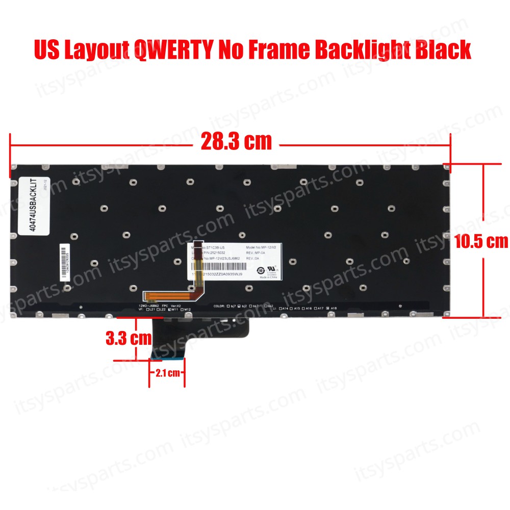Laptop Keyboard - Keyboard for Lenovo Ideapad Yoga 2 Pro 13 20266 25212831 Yoga2 Pro13-ISE 25212829 Yoga 2 13-IFI 25212817 25212849 (Code 40474USBACKLIT)
