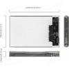 External Case Transparent HD enclosure Serial ATA 2.5''' USB 3.0 Black ORICO 2139U3-CR Transparent (Code 1-PER0003)