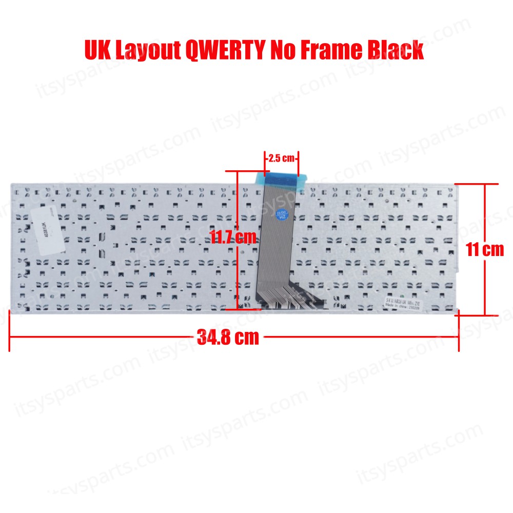 Laptop Keyboard ASUS X555 X555B X555L X555LA X555LD X555LN X555LP X555UF X555UJ R512M F554L AND (Ref.40381UK)