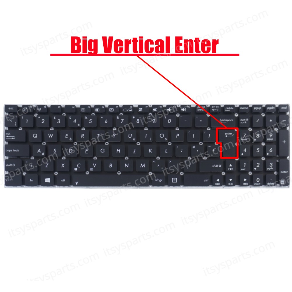 Laptop Keyboard ASUS X555 X555B X555L X555LA X555LD X555LN X555LP X555UF X555UJ R512M F554L AND (Ref.40381UK)