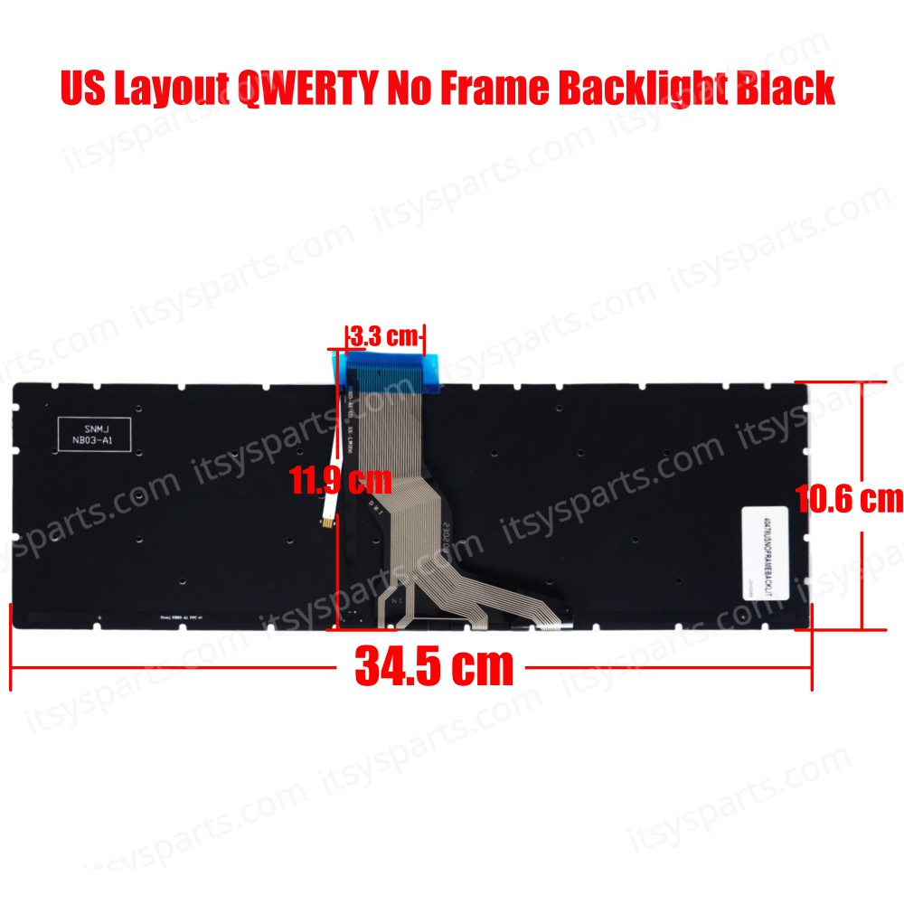 Laptop Keyboard HP 250 G6 Series 255 G6 Series 256 G6 Series 258 G6 Series PK132043G00 PK132042G00 HPM16M73USJ698 SN7161BL (Ref.40478USNOFRAMEBACKLIT)