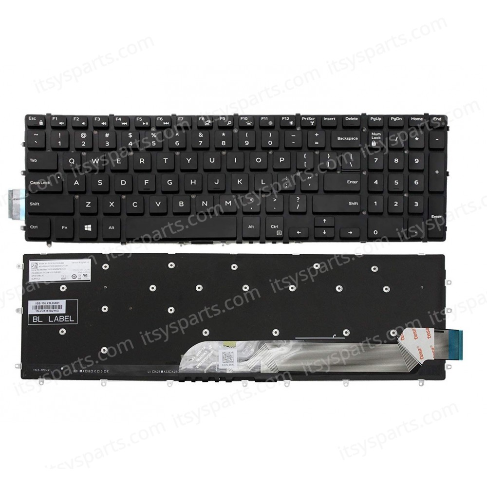 Laptop Keyboard Dell Inspiron Gaming 15-7566 15-7568 15-7567 15-5567 15-5565 15-7000 17-7779 17-7778 (Ref.40380US)