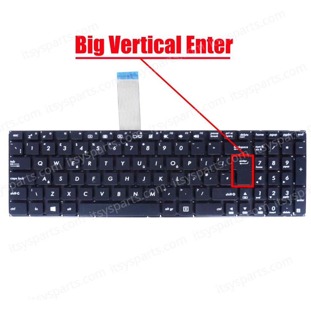 Laptop Keyboard ASUS X550C ASUS X550CA ASUS X550CC ASUS X550CL ASUS X550DP ASUS X550VC 0KN0-PE1IT13 0KNB0-6122IT00 0KNB0-612BIT00 9Z.N8SSQ.10E 9Z.N8SSU.40E AEXJ5I00110 XJ5 (Ref.40359UKNOFRAME)