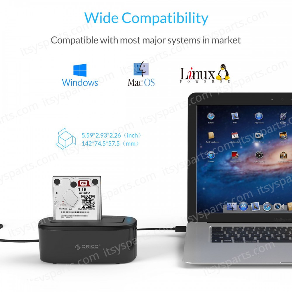 Hard Drive Docking Station - ORICO 6218US3-BK External Hard Drive Dock, SATA to USB 3.0 for 2.5