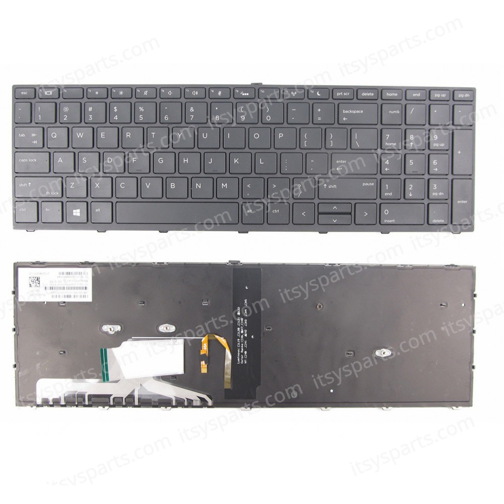 Laptop Keyboard HP Probook 450 G5 455 G5 470 G5 Keyboard with Backlit Frame US L01027-001 L01028-001 L01027-041 (Ref.40490USBACKLIT)