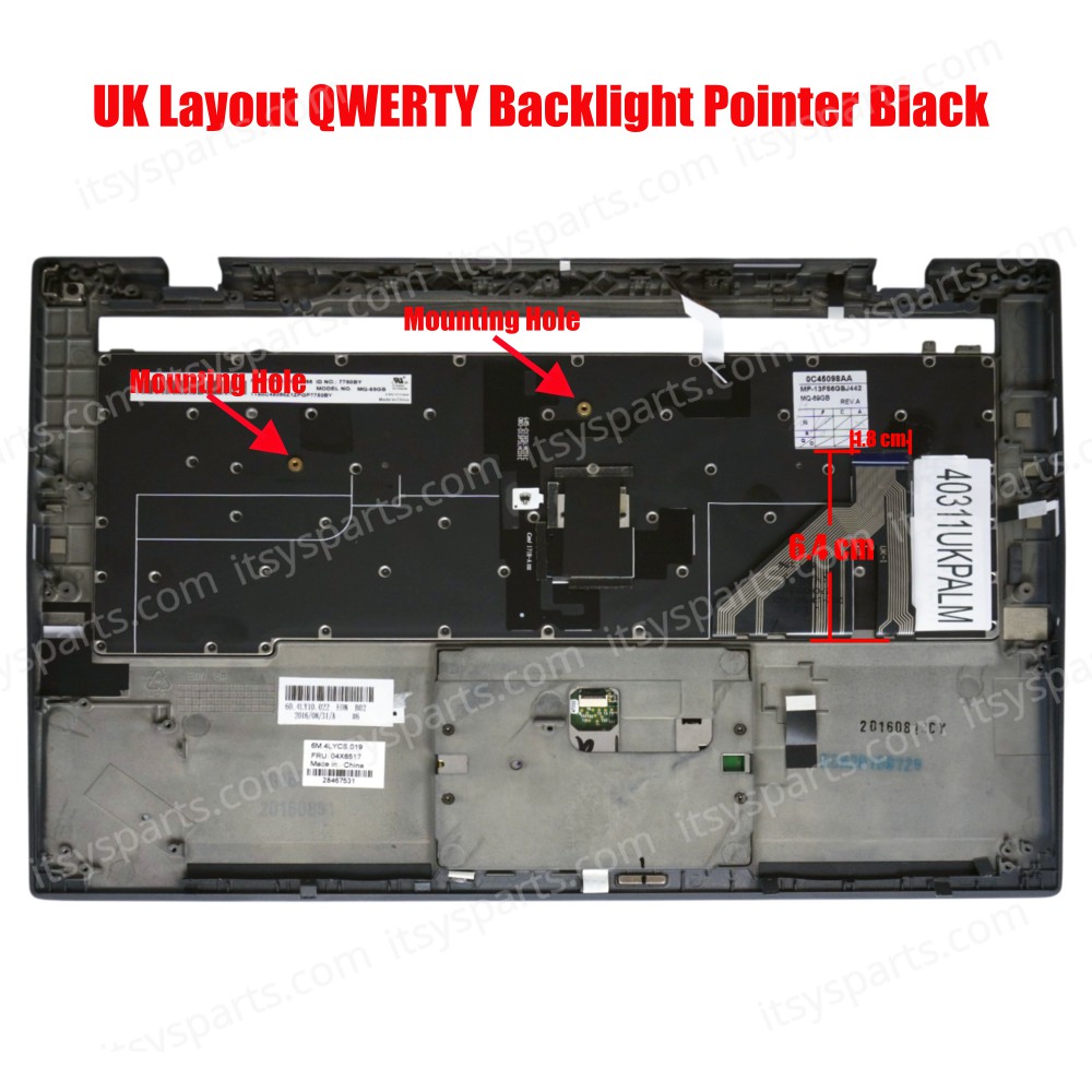 Laptop Keyboard Palmrest for Lenovo ThinkPad X1 Carbon 2nd Gen 2014 0C45071 0C45137 4A406H MQ-69FC MP-13F56FCJ442 Pointer UK ( SKU.40311UKPALM )