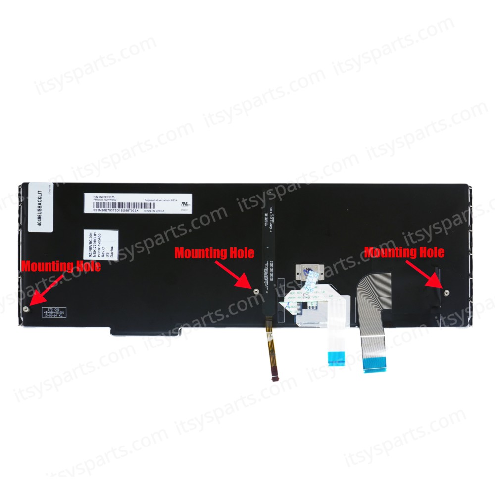 Laptop Keyboard - Keyboard for LENOVO YOGA 15 Series N20E75338 00HN265 PK1316V1A00 MP-14A93USJ698 AH-105US (Ref. 40496USBACKLIT)