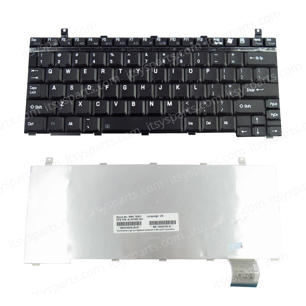 Keyboards-Laptop Toshiba Satellite U200 U205 Portege 2xxx: 2000 Portege 3xxx: 3500, 3505 Portege M200, M205, M400, M405, M500 Portege P100 Portege R100 Portege S100 (Ref. 40497US)