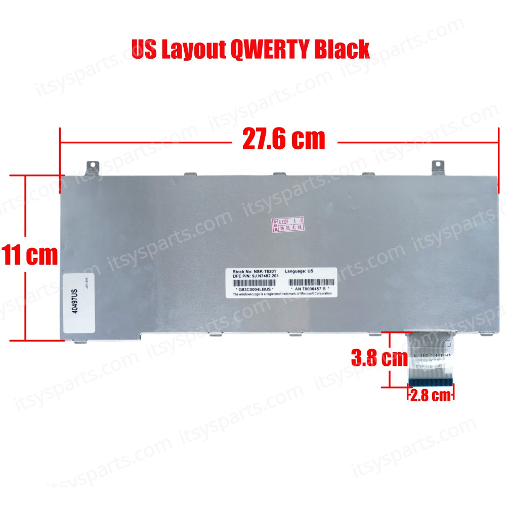 Keyboards-Laptop Toshiba Satellite U200 U205 Portege 2xxx: 2000 Portege 3xxx: 3500, 3505 Portege M200, M205, M400, M405, M500 Portege P100 Portege R100 Portege S100 (Ref. 40497US)
