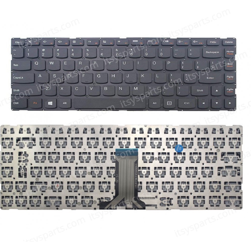Laptop Keyboard for Lenovo IdeaPad Yoga 500-14IBD 500-14IHW 500-14ACL 500-14ACZ 5CB0H91250 (Ref. 40498USNOFRAME)