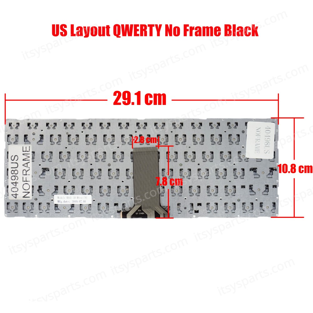 Laptop Keyboard for Lenovo IdeaPad Yoga 500-14IBD 500-14IHW 500-14ACL 500-14ACZ 5CB0H91250 (Ref. 40498USNOFRAME)