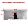 Replacement Keyboard for Toshiba Satellite Toshiba Tecra A8 Satellite A110 -195 (Code 40504USPOINTER)