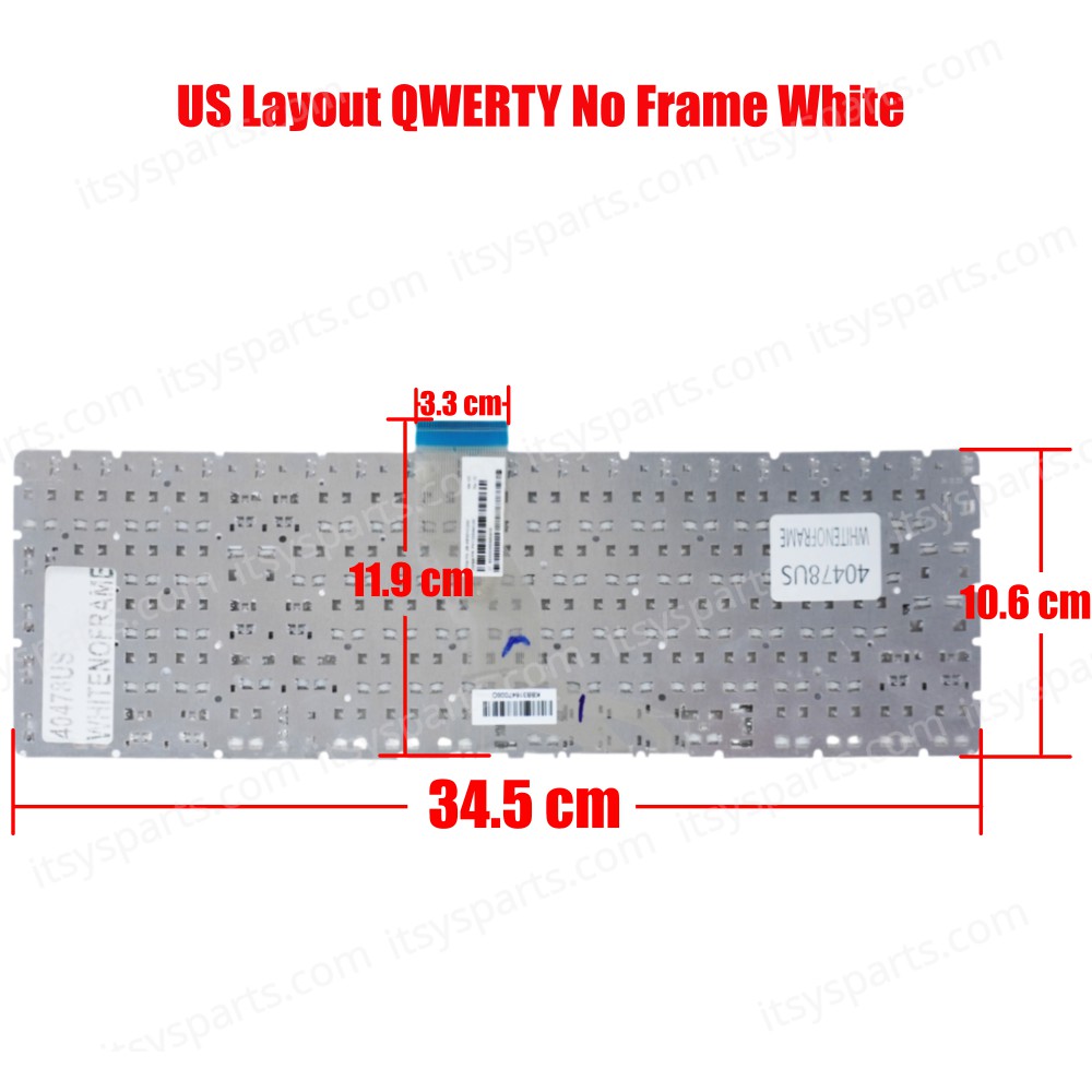 Laptop Keyboard HP 15-BS series HP 17-AK series HP 17-BS series HP 250 G6 255 G6 256 G6 Series V162602FS1 PK132045C00 (Ref.40478USWHITENOFRAME)