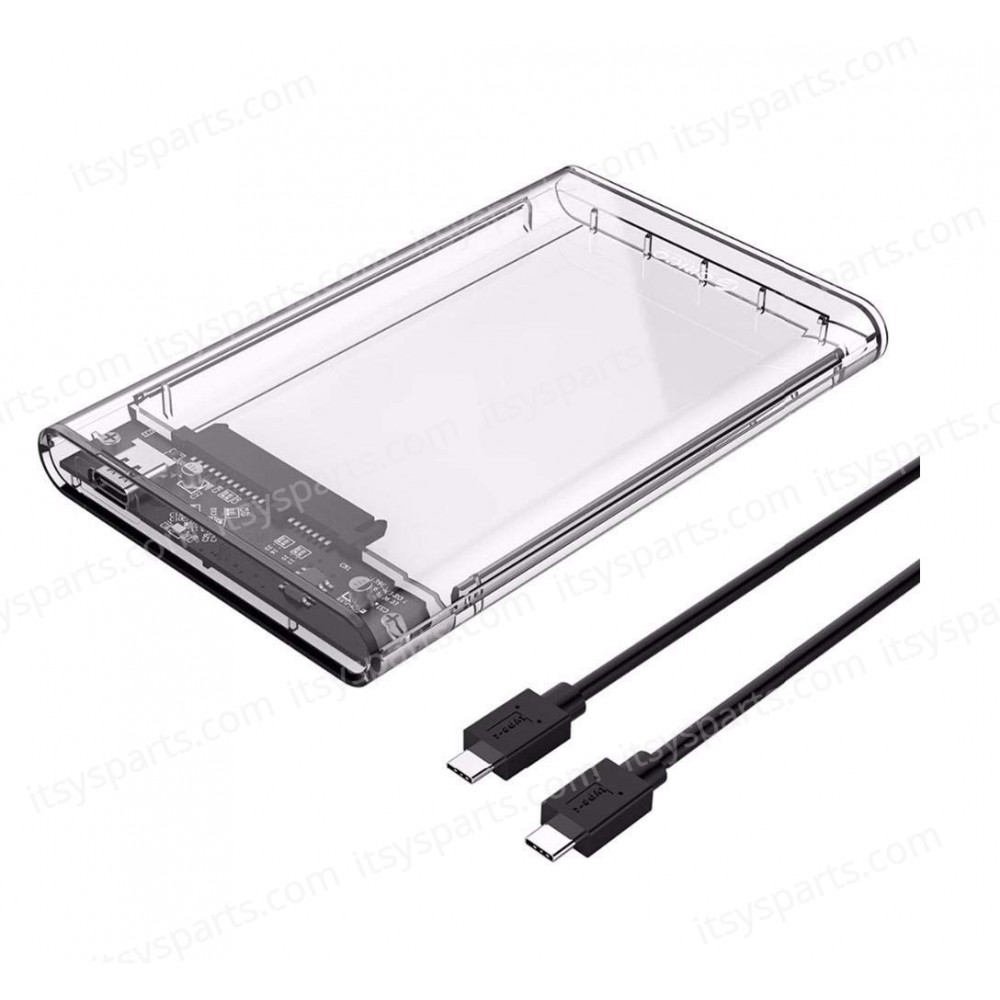 External Hard Disk Drive Case - External Case Transparent ORICO 2139C3-G2-CR HDD Case SATA to USB3.1 Gen2 Type-C External Enclosure (Code 1-PER0008)