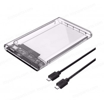 External Hard Disk Drive Case - External Case Transparent ORICO 2139C3-G2-CR HDD Case SATA to USB3.1 Gen2 Type-C External Enclosure (Code 1-PER0008)