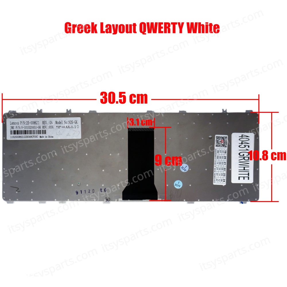 Keyboard Laptop - Keyboard for IBM Lenovo Y450 Y450A Y550 Y560 B460E B460 V460 Y460 Y460C Y460P L-Y450-BLK V101020DK1 V101020DS1 25-008100 25-008257 25-008264 25-008265 MP-08F73SU-6861 MP-08F73T0-686 MP-08F73US-686(Ref.40451GRWHITE)