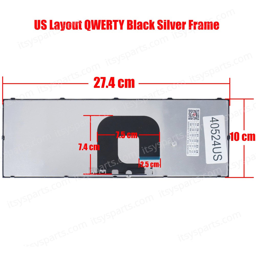 Keyboard Laptop Keyboard Sony Vaio A1842702A NSK-SC2SW VPC-YB VPC-YA 148965731 (Code 40524US)