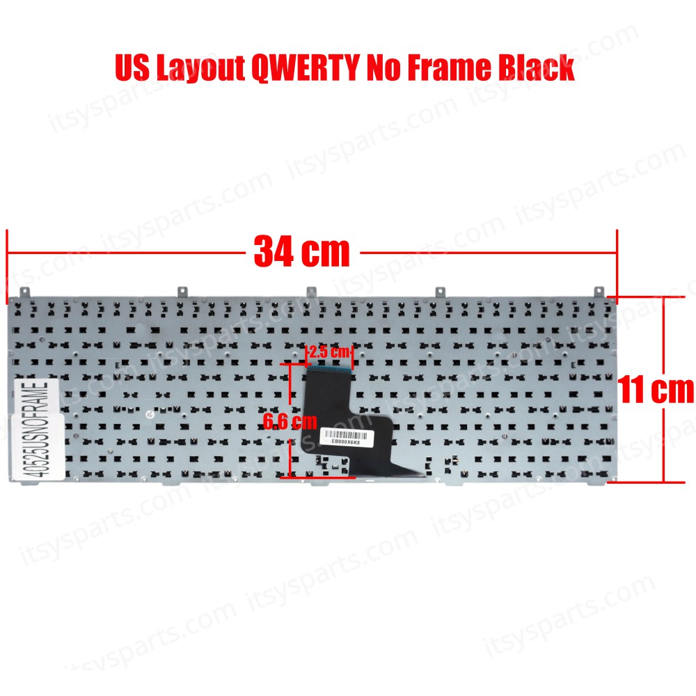 Keyboard Laptop Keyboard TurboX W761C W761CU W761K W761SUN W761T W761TF W761TG W762 W763K W763SUN W763TUN W765 W765CUHM W765T W765THM W765TUN (Code 40525USNOFRAME)