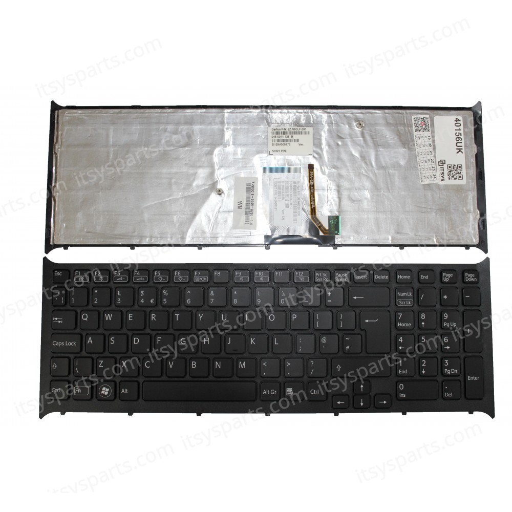 Keyboard Laptop Keyboard SONY VAIO VPCCB VPCCB VPC-CB 148954411 148954611 148954821 148954831 148954861 148954911 148954921 148954931 148954941 148954951 148954961 148955161 148955211 148955221 UK KEYBOARD NO FRAME (Ref.40156UK)