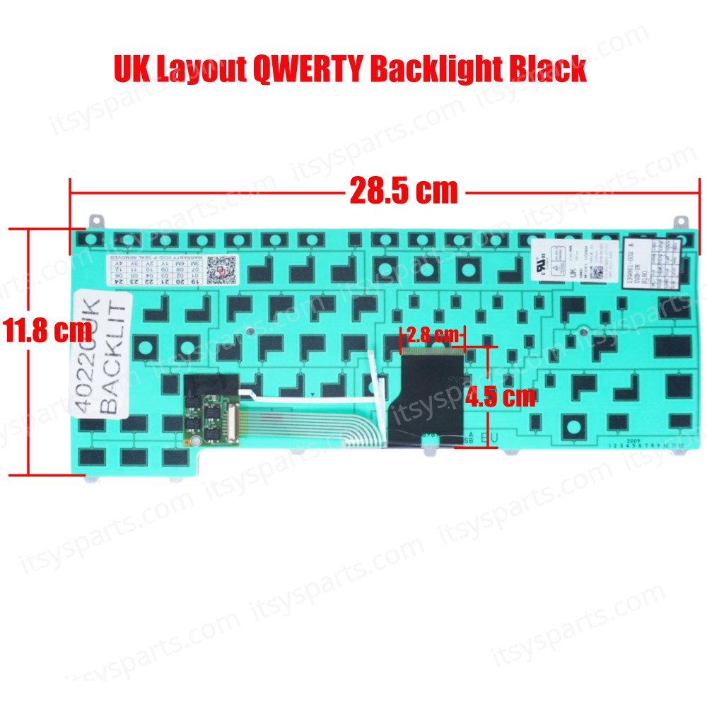 Laptop Keyboard DELL LATITUDE E4200 W688D A037 RN076894 W688D W690D 0W688D CN-0W688D 0X541D KFRTM9 CN0X541D1297614F0014A02 0X541D 0T989G UK VERSION BLACK KEYBOARD(Ref.40220UKBACKLIT)