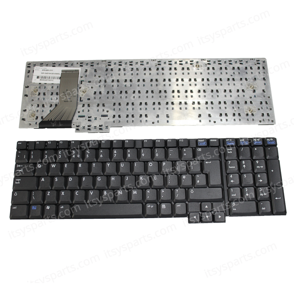 Laptop Keyboard for HP Pavilion TFT7600R ZD7100 ZD7000 ZD7200 ZD8000 Compaq NX9500 Series AENT1TPU017 406486-001 MP-04513US-6985L UK Black ( SKU.40528UK )