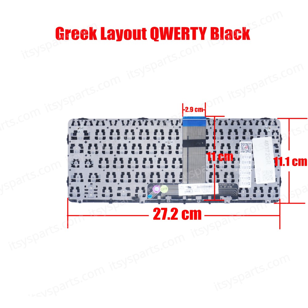 Keyboard Greek-Greek Laptop Keyboard HP Pro x2 612 G1 Black Greek GK Version - 757497-151 766641-151 6037B0099828 755497-151 NSK-CR3BV 9Z.N9WBV.30L 55497-161 nsk-cr3bv 9z. n9wbv. 31e(Code 40372GR)