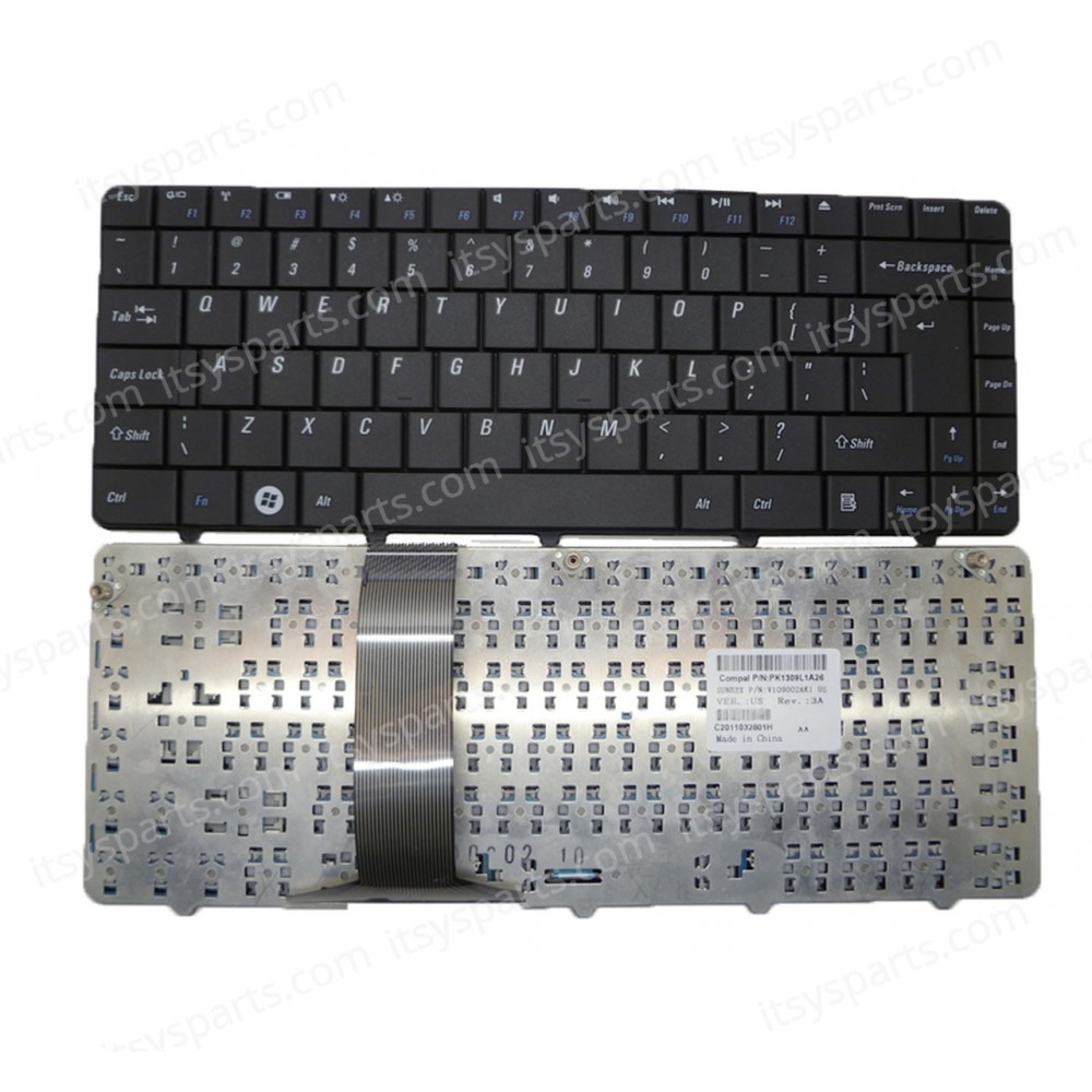 Laptop Keyboard for DELL Inspiron 11Z 1110 P03T PK1309L1A26 V109002AK1 US Black ( SKU.40548US )