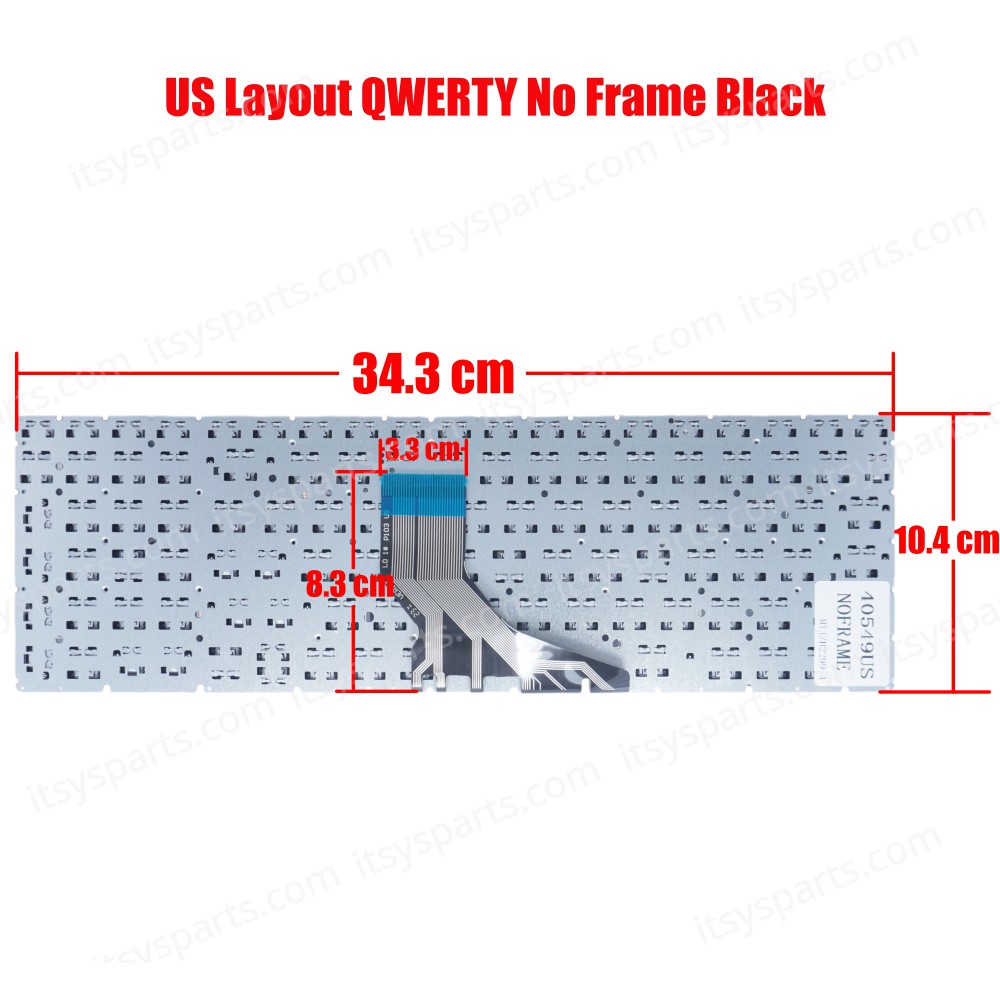 Keyboard - Laptop Keyboard for HP 15-db1003nv - Product Number : 6HV41EA L14613-151 L13318-151 L57593-001 L57596-001 US ( Code 40549USNOFRAME )