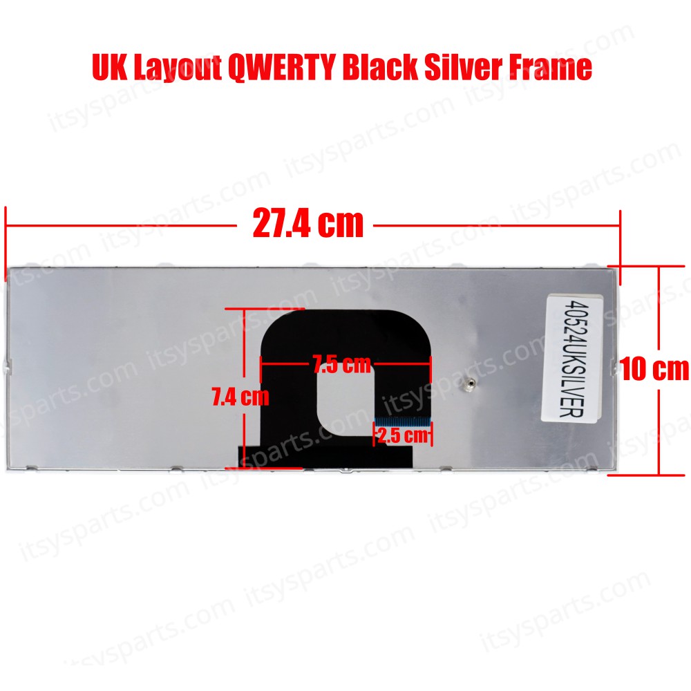 Keyboard Laptop Keyboard Sony Vaio A1842702A NSK-SC2SW VPC-YB VPC-YA 148965731 (Code 40524UKSILVER)