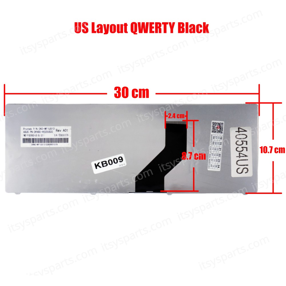 Keyboard-Keyboard Laptop Asus K45D K45N K45DV K45DV K45DR series US layout (Ref.40554US)